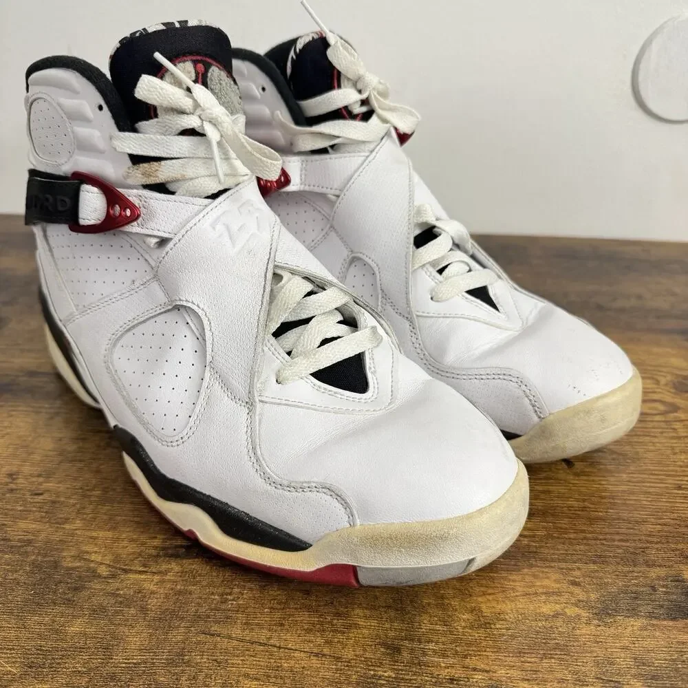 Nike Air Jordan 8 Retro Alternate 93 “Bugs Bunny” White Black 305381-104 Mens 12